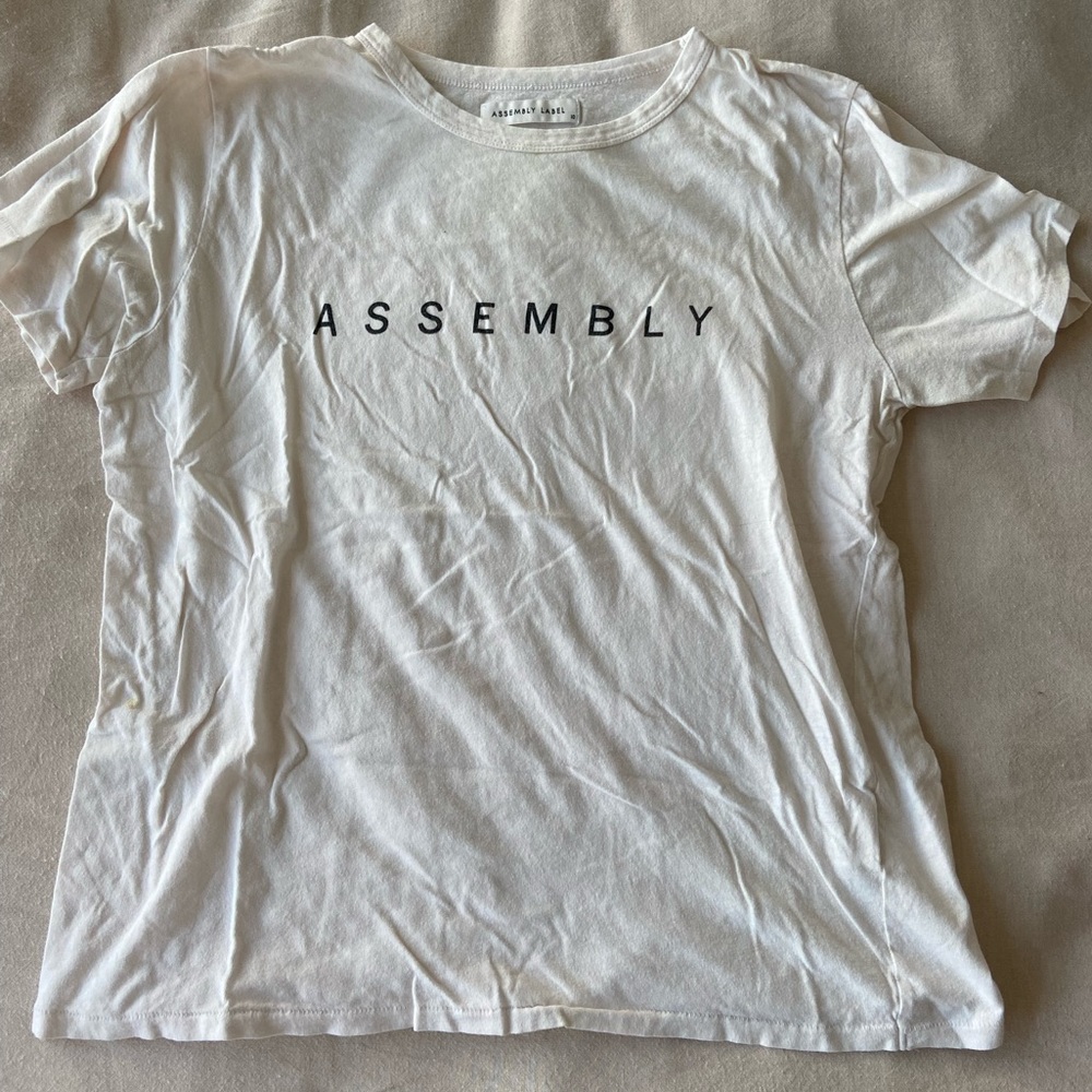 Assembly Label White logo Tee
